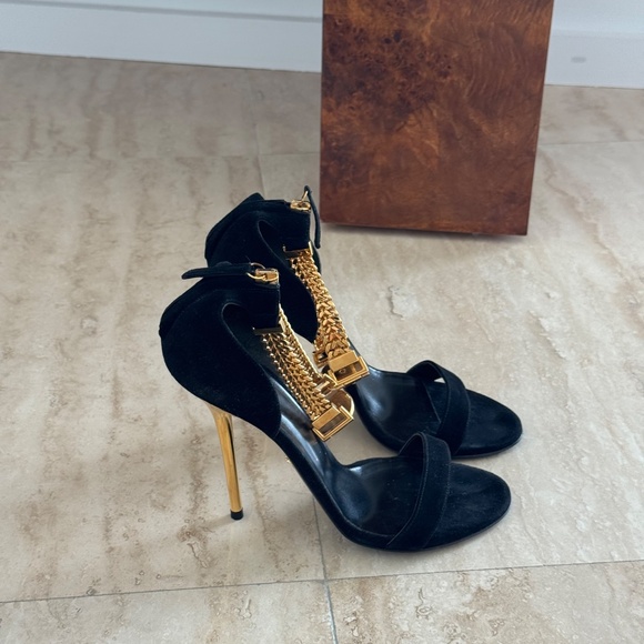 Suede leather Versace Heels - Picture 2 of 9